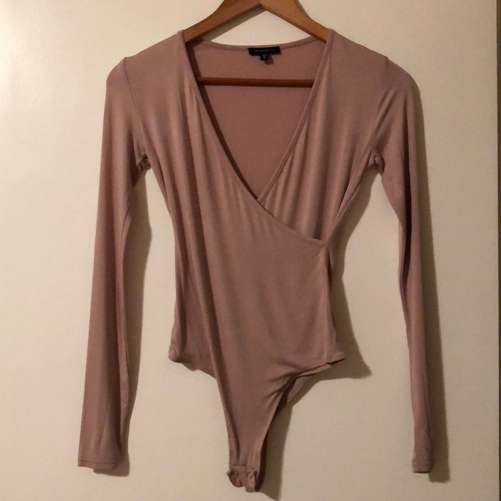 Dynamite Mauve Long Sleeve Bodysuit